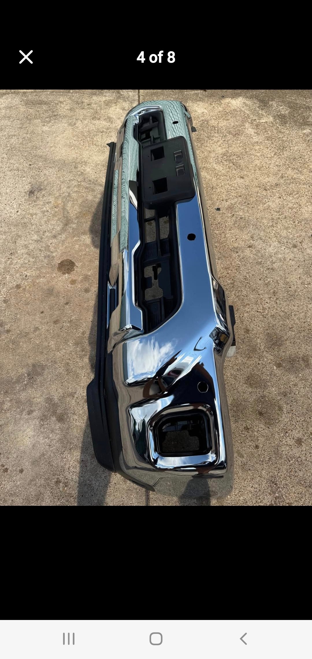 2024 2025 Chevrolet Silverado 2500 3500 Factory Chrome Front Bumper w/ Sensor Hole - Image 3