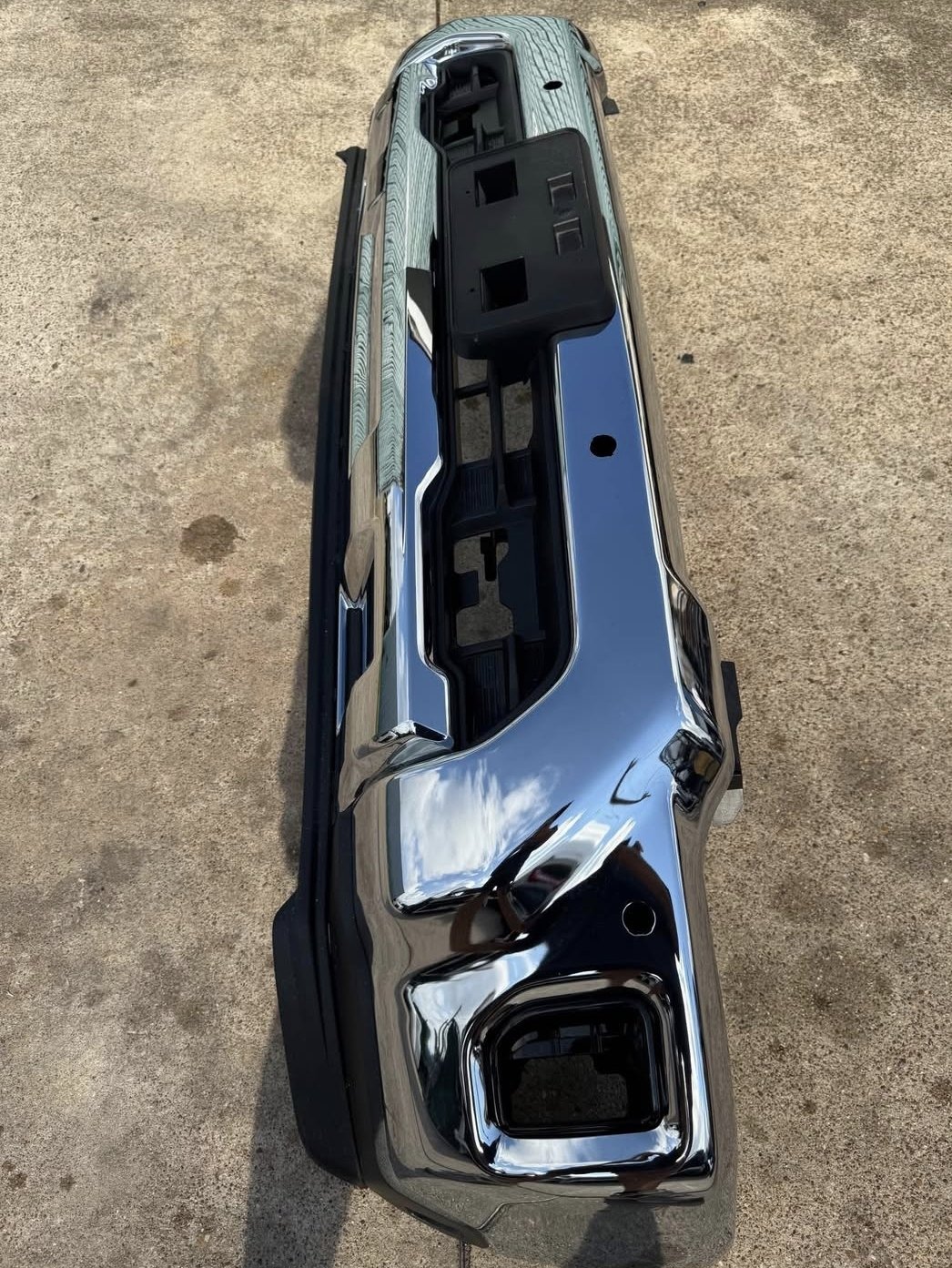 2024 2025 Chevrolet Silverado 2500 3500 Factory Chrome Front Bumper w/ Sensor Hole - Image 4