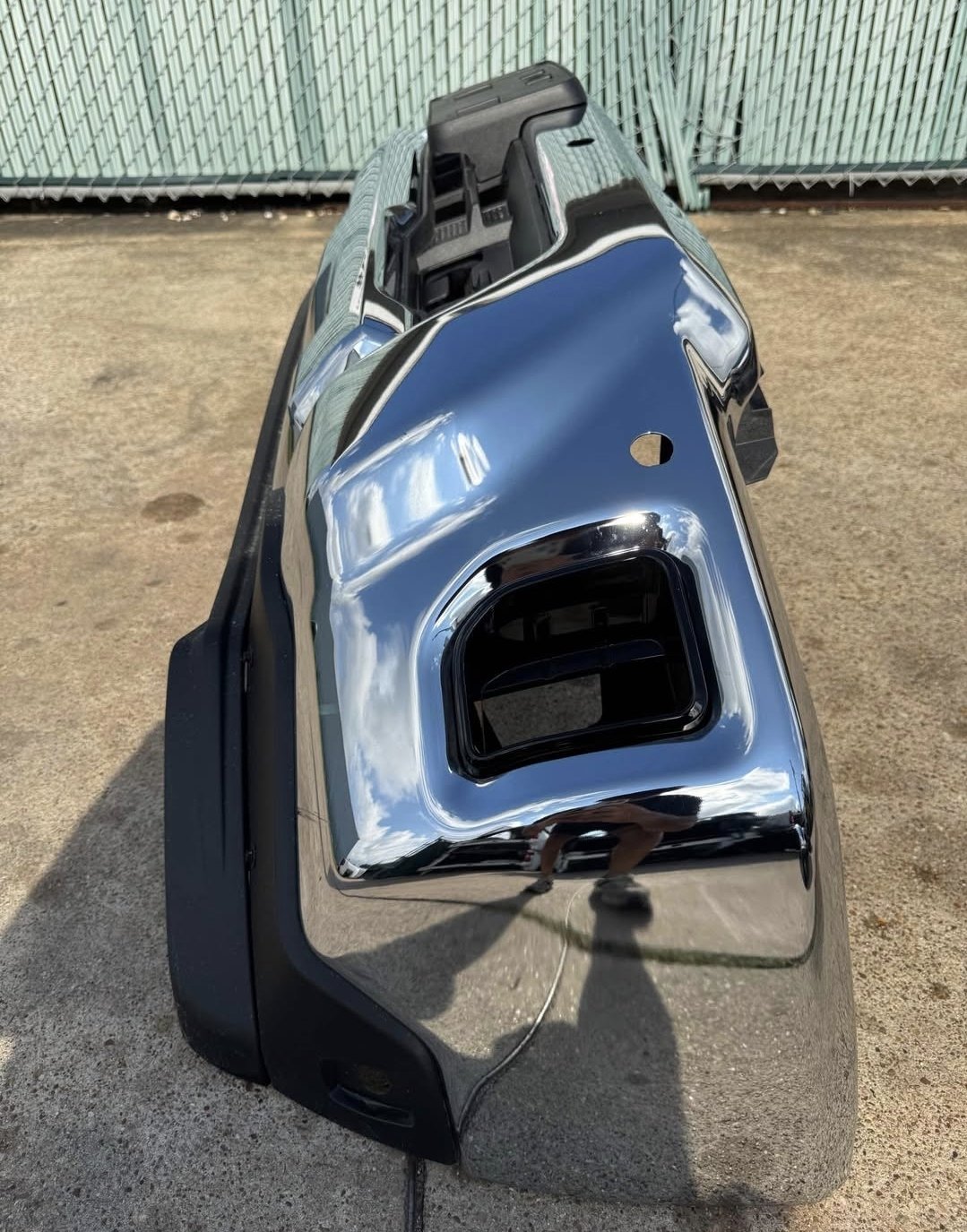 2024 2025 Chevrolet Silverado 2500 3500 Factory Chrome Front Bumper w/ Sensor Hole - Image 5