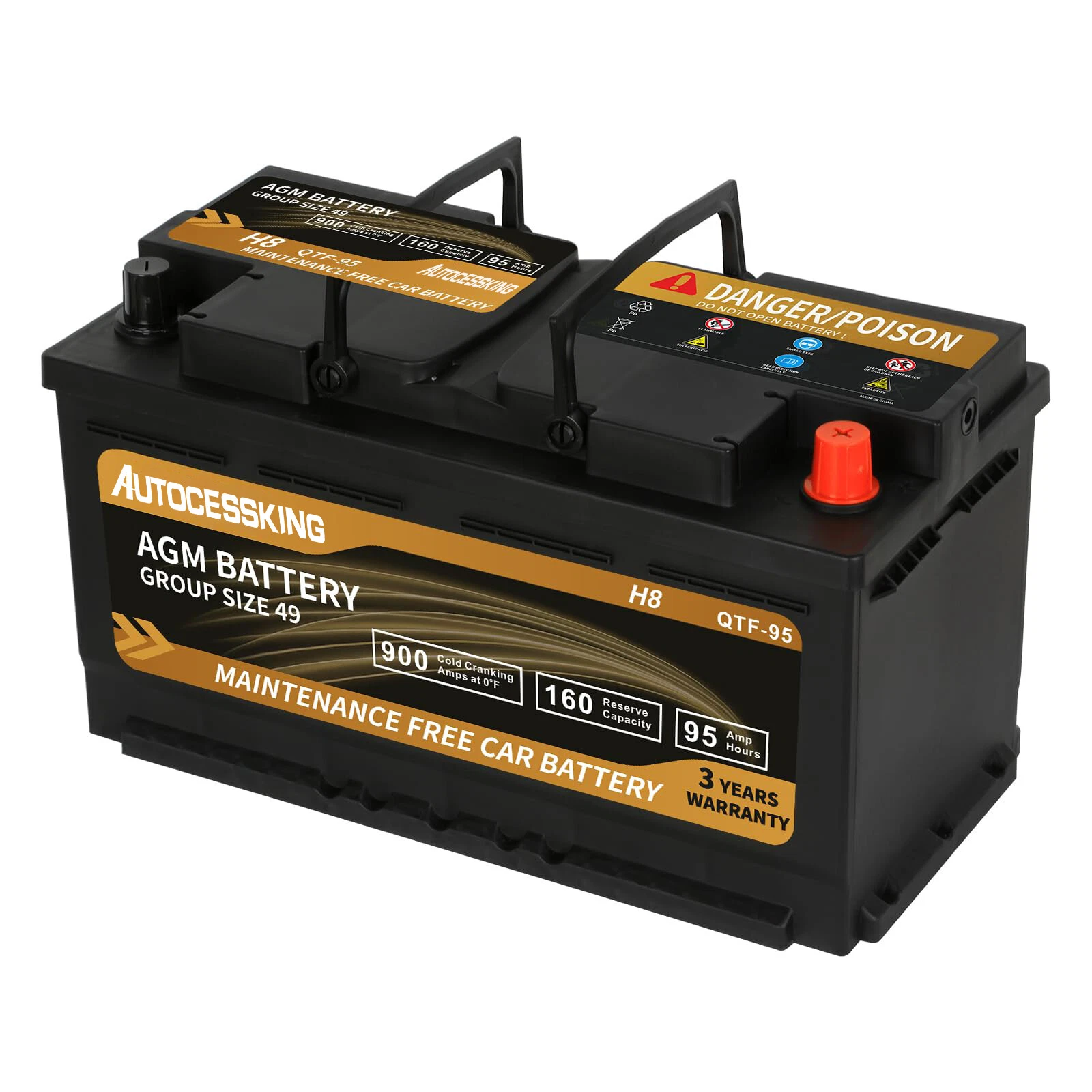 Group 65 AGM Battery — 850 CCA — Ford F-150 & Super Duty